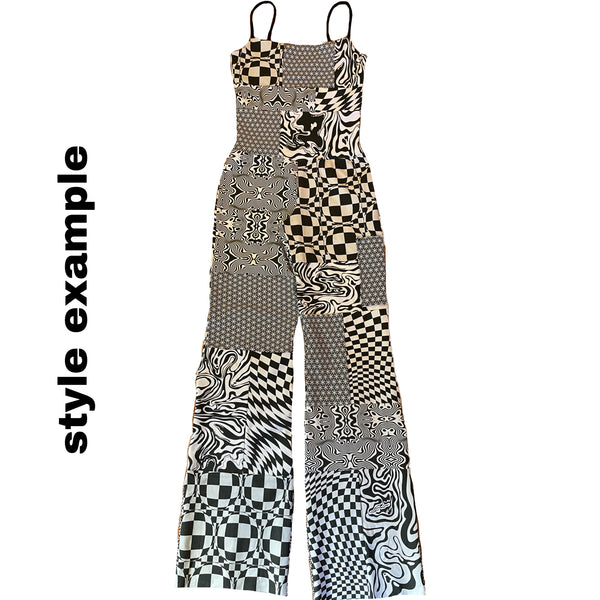 custom fabric jumpsuit- MTO