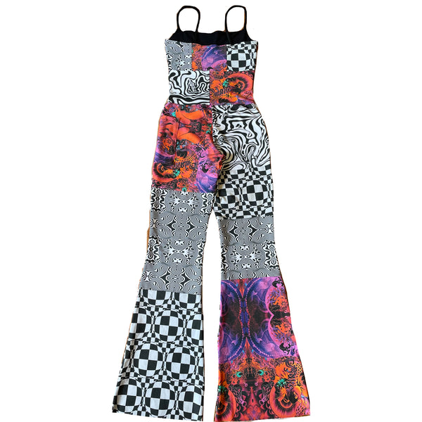 custom fabric flare jumpsuit- MTO