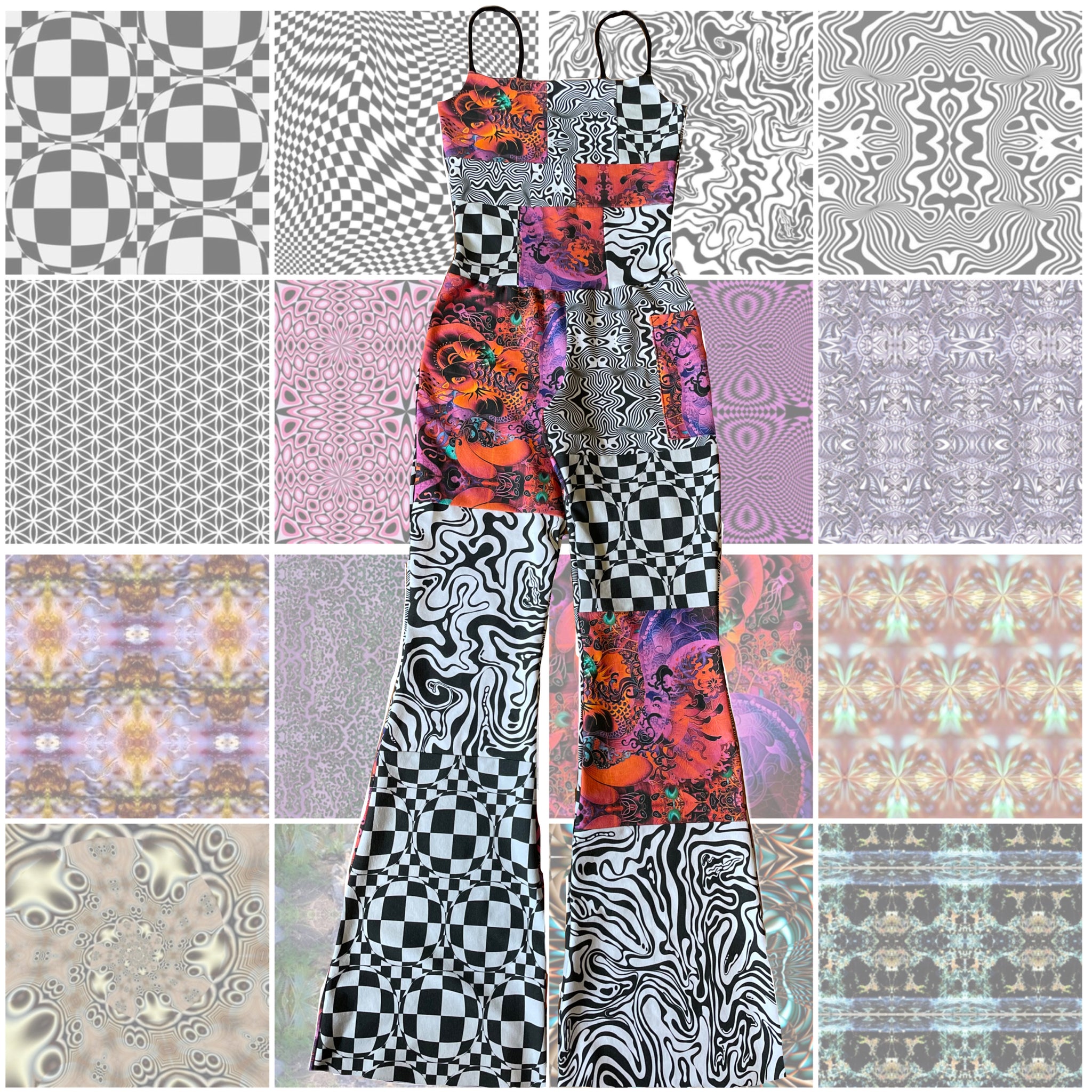 custom fabric flare jumpsuit- MTO